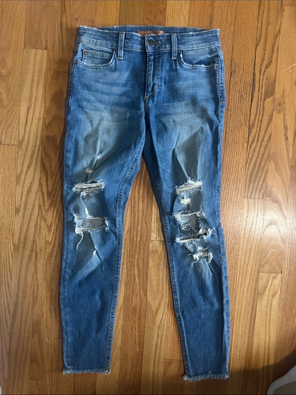 Joe's Jeans Women's Distressed Skinny Jeans in Medium Blue